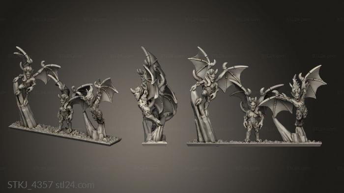 Animal figurines (harpies, STKJ_4357) 3D models for cnc