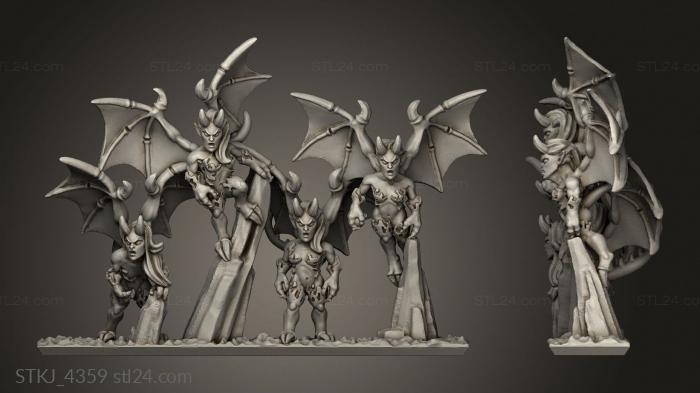 Animal figurines (harpies, STKJ_4359) 3D models for cnc