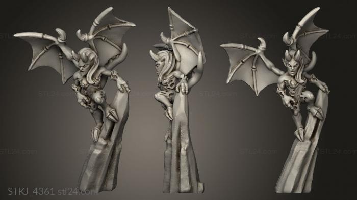 Animal figurines (harpy, STKJ_4361) 3D models for cnc