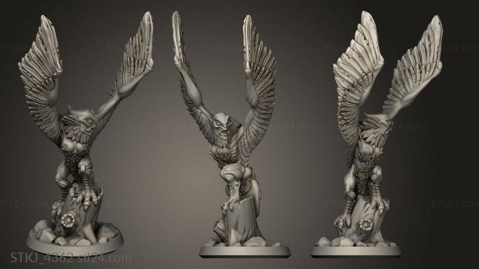 Animal figurines (harpy easy slip, STKJ_4362) 3D models for cnc