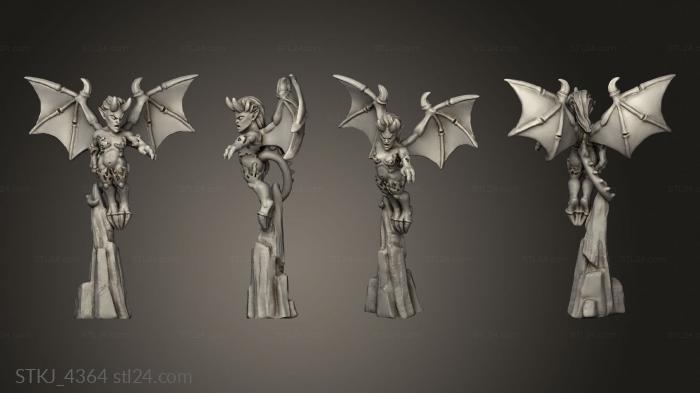 Animal figurines (harpy, STKJ_4364) 3D models for cnc