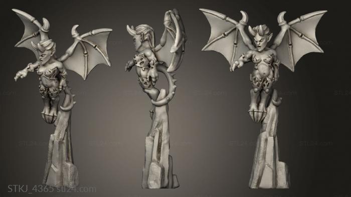Animal figurines (harpy, STKJ_4365) 3D models for cnc