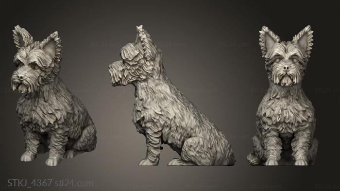 Animal figurines (harvey yorkshire terrier, STKJ_4367) 3D models for cnc