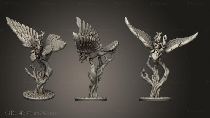 Animal figurines (hawk rider, STKJ_4371) 3D models for cnc