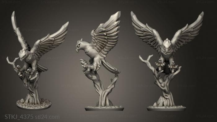 Animal figurines (hawk, STKJ_4375) 3D models for cnc