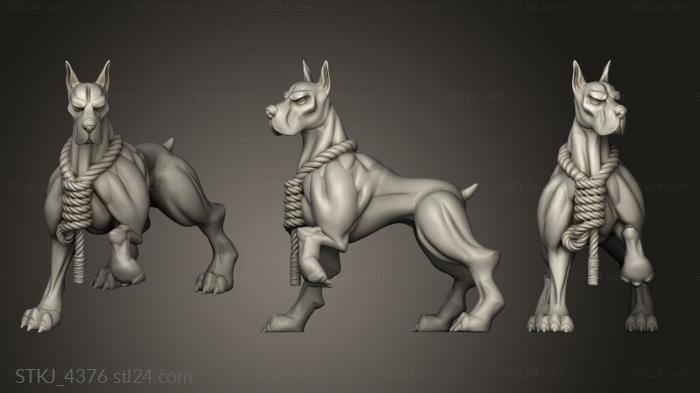 Animal figurines (Hawkers Thamarai Dogs Doberman, STKJ_4376) 3D models for cnc