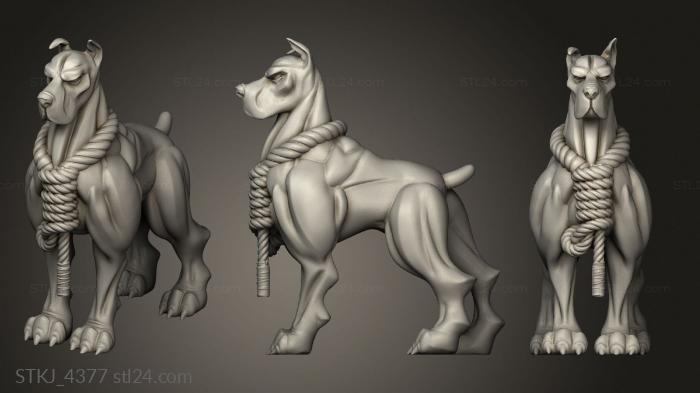 Animal figurines (Hawkers Thamarai Dogs Doberman, STKJ_4377) 3D models for cnc