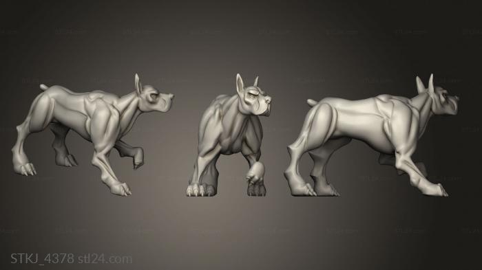 Animal figurines (Hawkers Thamarai Dogs Doberman, STKJ_4378) 3D models for cnc