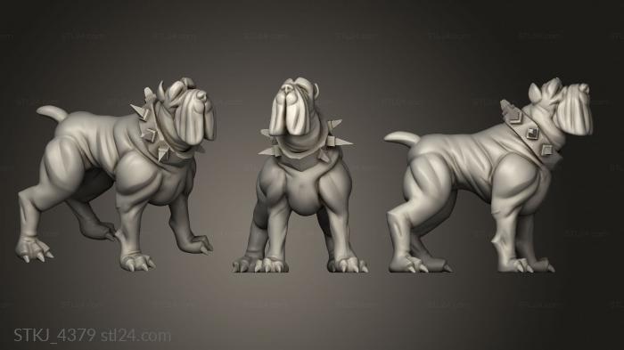 Animal figurines (Hawkers Thamarai Dogs Mastin, STKJ_4379) 3D models for cnc