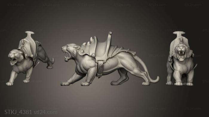 Animal figurines (He man Classic Toy Beast Panther, STKJ_4381) 3D models for cnc