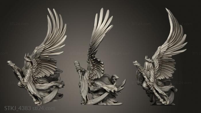 Animal figurines (Heaven Hath Fury Mega Angel Death angel, STKJ_4383) 3D models for cnc