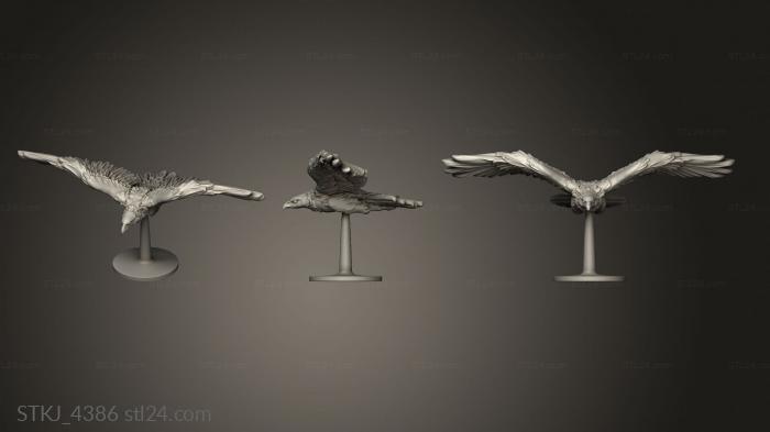 Animal figurines (Heaven Hath Giant Eagle, STKJ_4386) 3D models for cnc
