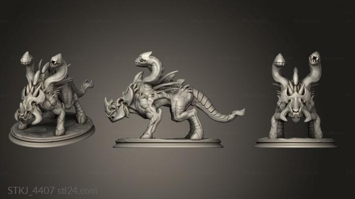 Animal figurines (Hell Predator, STKJ_4407) 3D models for cnc