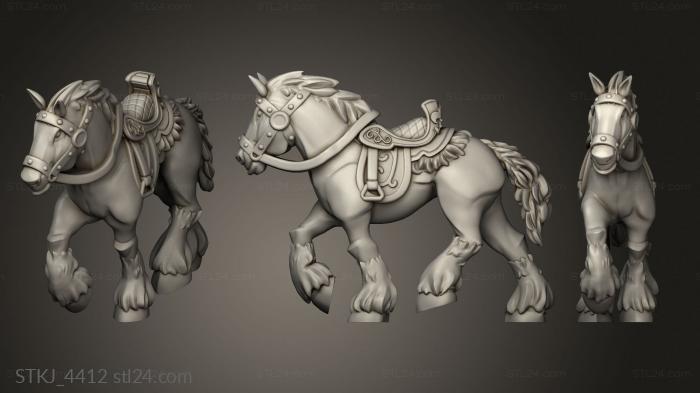 Animal figurines (heros Horse, STKJ_4412) 3D models for cnc