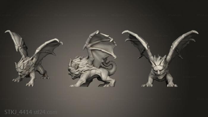 Animal figurines (heros Manticore, STKJ_4414) 3D models for cnc