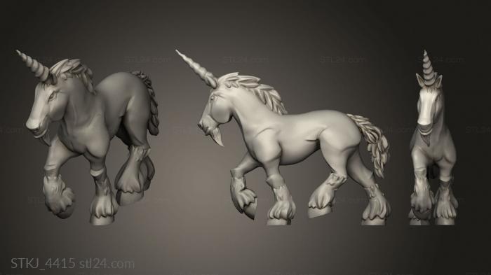 Animal figurines (hero  Unicorn Horse, STKJ_4415) 3D models for cnc