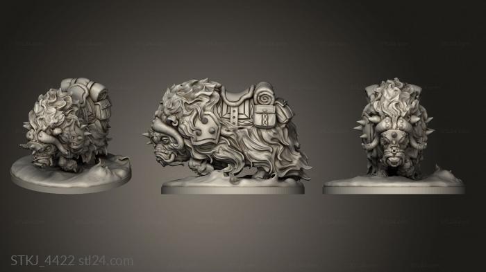 Animal figurines (Hogarth Ox Saddled, STKJ_4422) 3D models for cnc