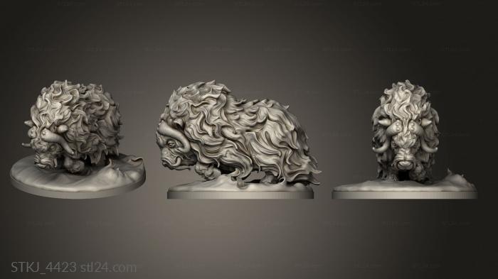Animal figurines (Hogarth Ox, STKJ_4423) 3D models for cnc