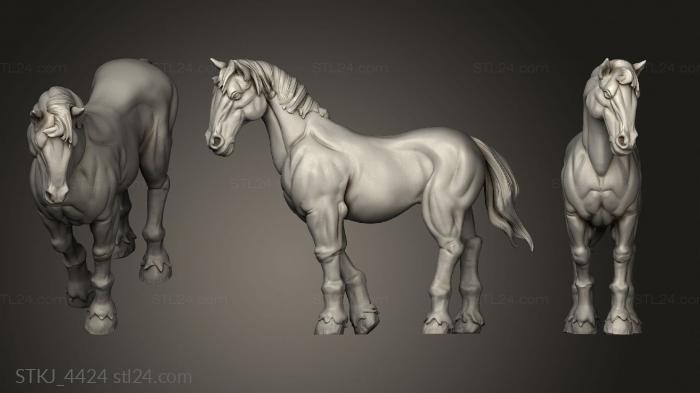 Animal figurines (Horse, STKJ_4424) 3D models for cnc