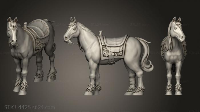 Animal figurines (Horse Trainer, STKJ_4425) 3D models for cnc