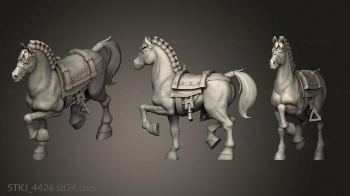 Animal figurines (Horse Trainer, STKJ_4426) 3D models for cnc