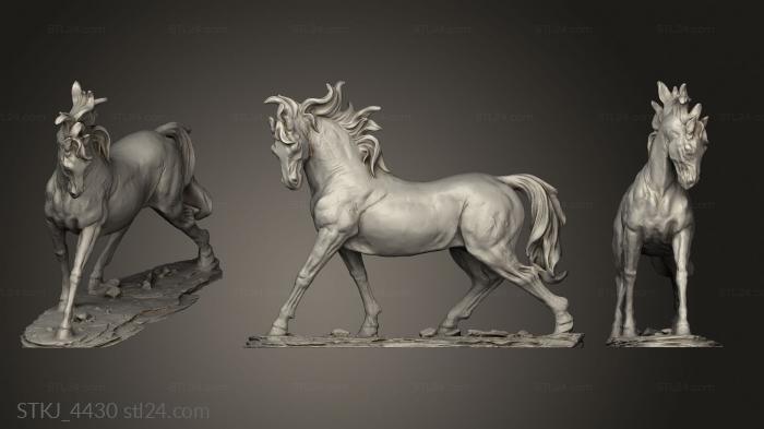 Animal figurines (horse, STKJ_4430) 3D models for cnc