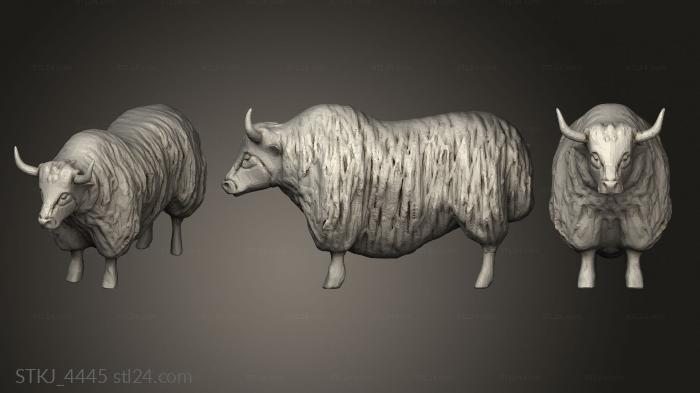 Animal figurines (Humble Dungeons and Monsters yaks Yak, STKJ_4445) 3D models for cnc