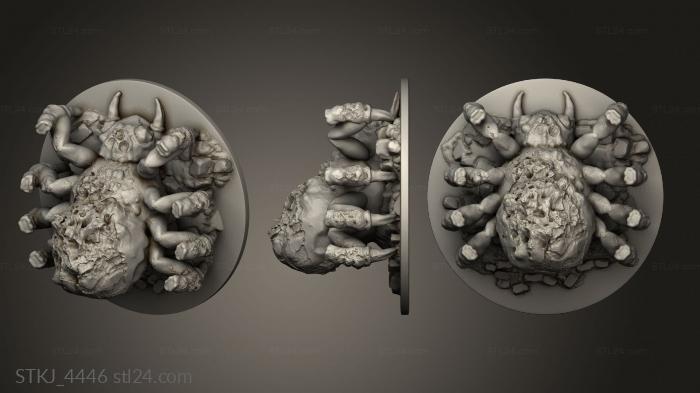 Animal figurines (Humble Spiders Spider Decaying, STKJ_4446) 3D models for cnc