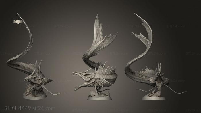 Animal figurines (Hungering barracuda Barra, STKJ_4449) 3D models for cnc