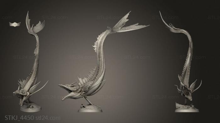 Animal figurines (Hungering barracuda Barra, STKJ_4450) 3D models for cnc