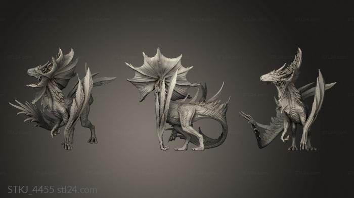 Animal figurines (Hybrid Raptor, STKJ_4455) 3D models for cnc