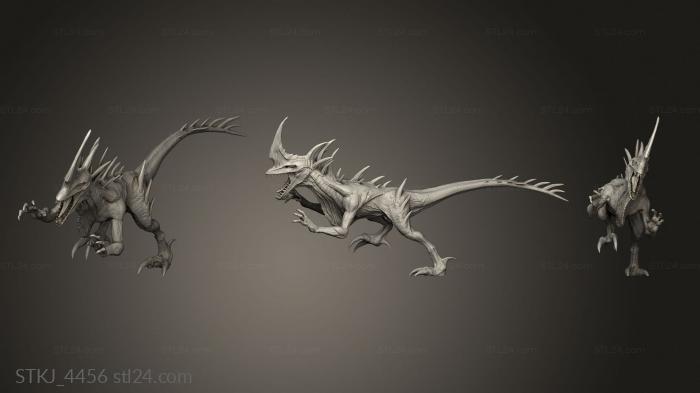 Animal figurines (Hybrid Raptor, STKJ_4456) 3D models for cnc
