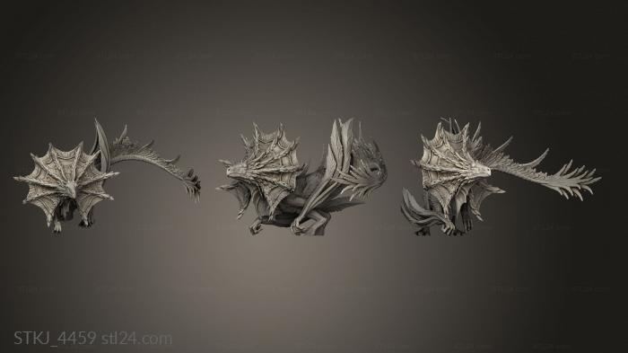 Animal figurines (Hybrid Raptor, STKJ_4459) 3D models for cnc