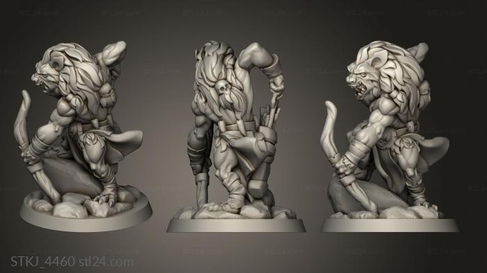 Animal figurines (hyena Man, STKJ_4460) 3D models for cnc