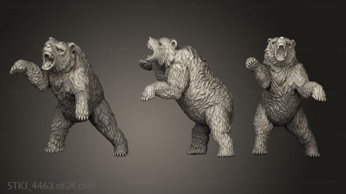 Animal figurines (Stretch Goals Wild Bear, STKJ_4463) 3D models for cnc