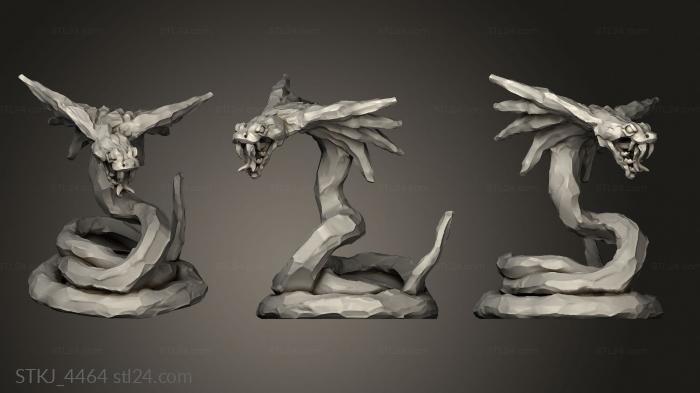 Animal figurines (Icicle Snake, STKJ_4464) 3D models for cnc