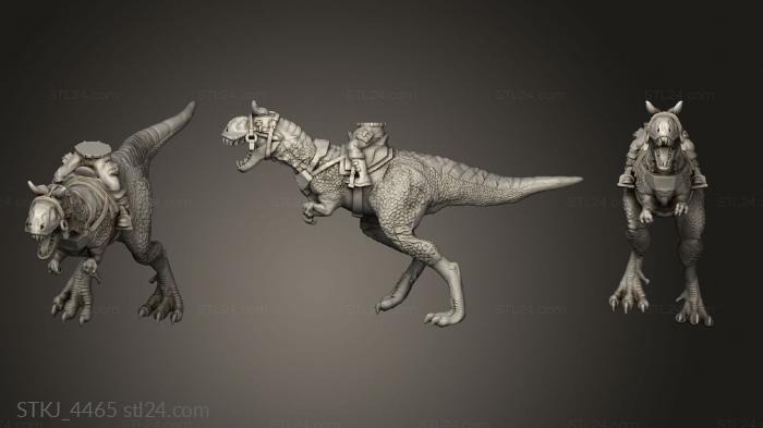 Animal figurines (Gargoyle Dino Riders Allo, STKJ_4465) 3D models for cnc