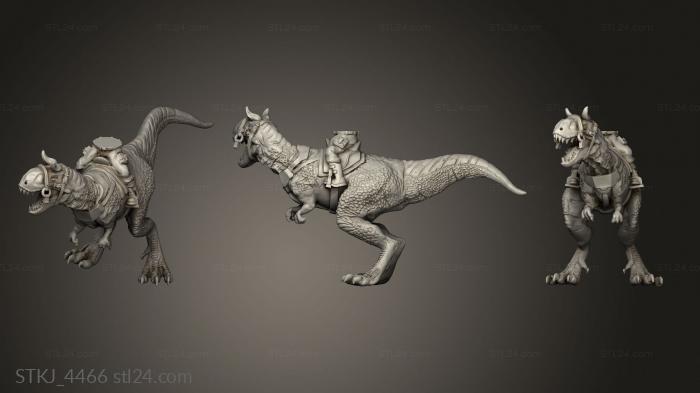 Animal figurines (Gargoyle Dino Riders Allo, STKJ_4466) 3D models for cnc