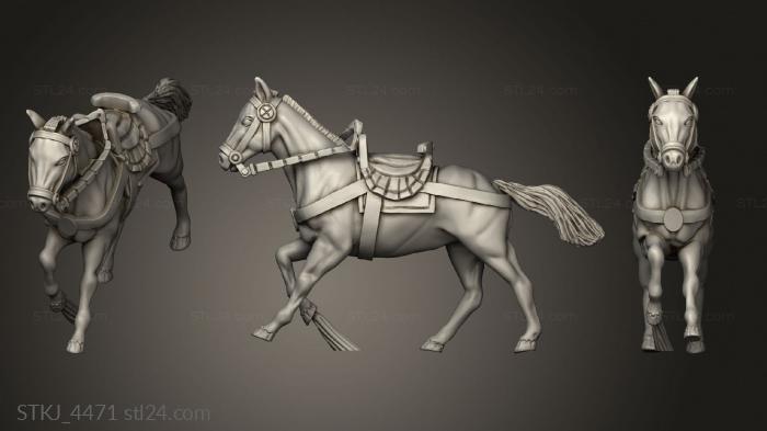 Animal figurines (imperial knights Imperio Caballera Ligera Caballo, STKJ_4471) 3D models for cnc
