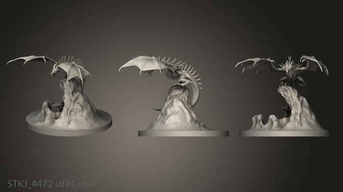 Animal figurines (Impossible Dragon, STKJ_4472) 3D models for cnc