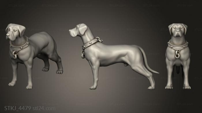 Animal figurines (INQUISITORIAL AND INQUISITORIAL BAND WAR HOUND, STKJ_4479) 3D models for cnc