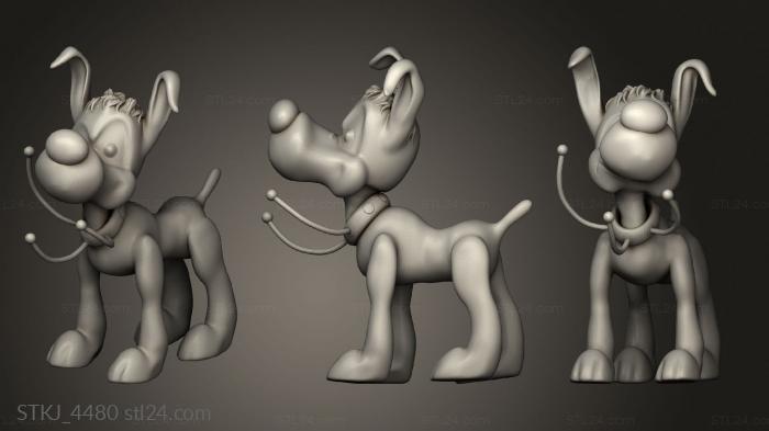 Animal figurines (inspector gadget BRAIN, STKJ_4480) 3D models for cnc