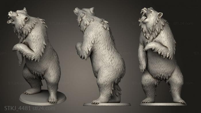 Animal figurines (Into the dead Companion Grizzly Out, STKJ_4481) 3D models for cnc