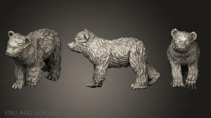 Animal figurines (Beasts Baby Bear, STKJ_4483) 3D models for cnc