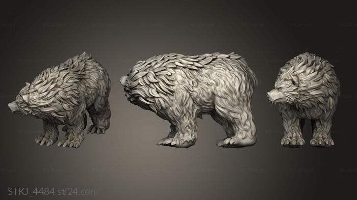 Animal figurines (Beasts Bear, STKJ_4484) 3D models for cnc