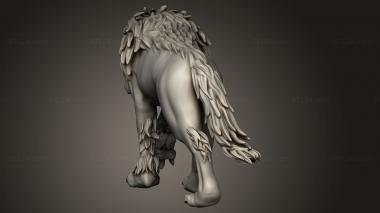 Animal figurines (Beasts wolf, STKJ_4487) 3D models for cnc