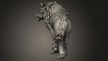 Animal figurines (Beasts wolf, STKJ_4488) 3D models for cnc