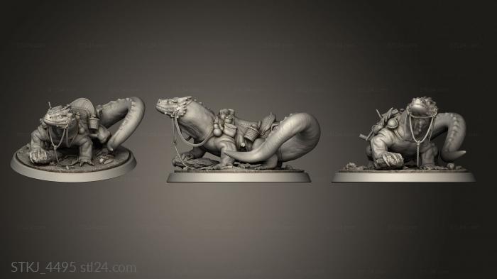 Animal figurines (Its another trap Giant Lizard, STKJ_4495) 3D models for cnc