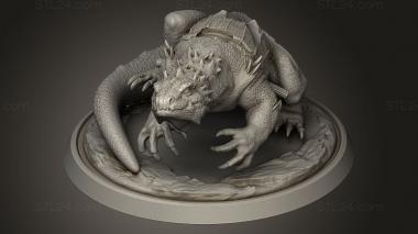 Animal figurines (Its another trap Lizard Rider, STKJ_4496) 3D models for cnc