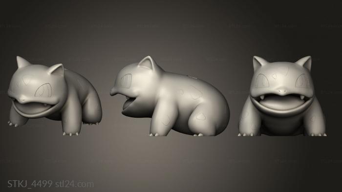 Animal figurines (ivysaur charmeleon wartortle pokemon ctf Torso, STKJ_4499) 3D models for cnc